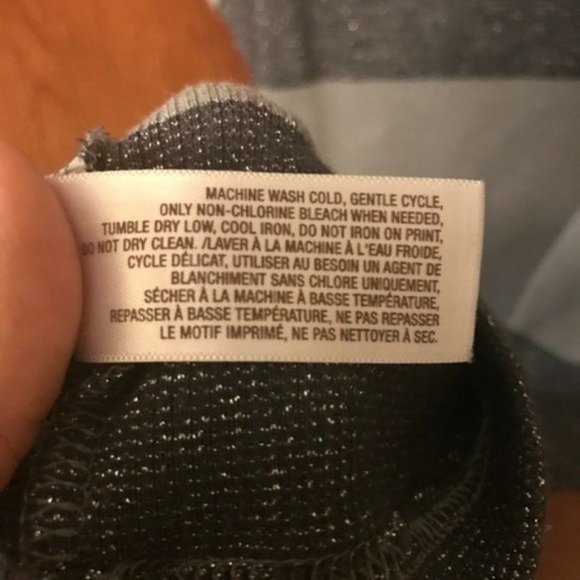 Old Navy | Dark & Light Grey Sparkle Striped Tank Top | Sz M - Picture 9 of 11